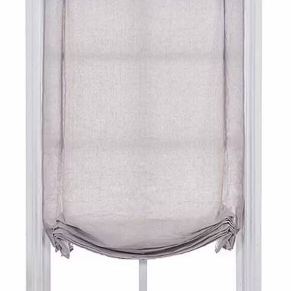 69x36 Belgian Flax Linen Light Filtering Grey Beige Roman Cordless Shade Curtain - Picture 1 of 2